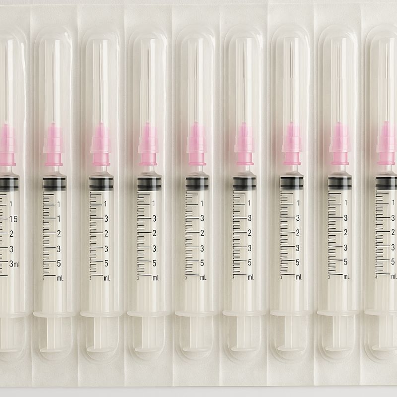 100‑Pack 3 ml Luer‑Lock Syringes (18 Gauge, Individually Sealed)
